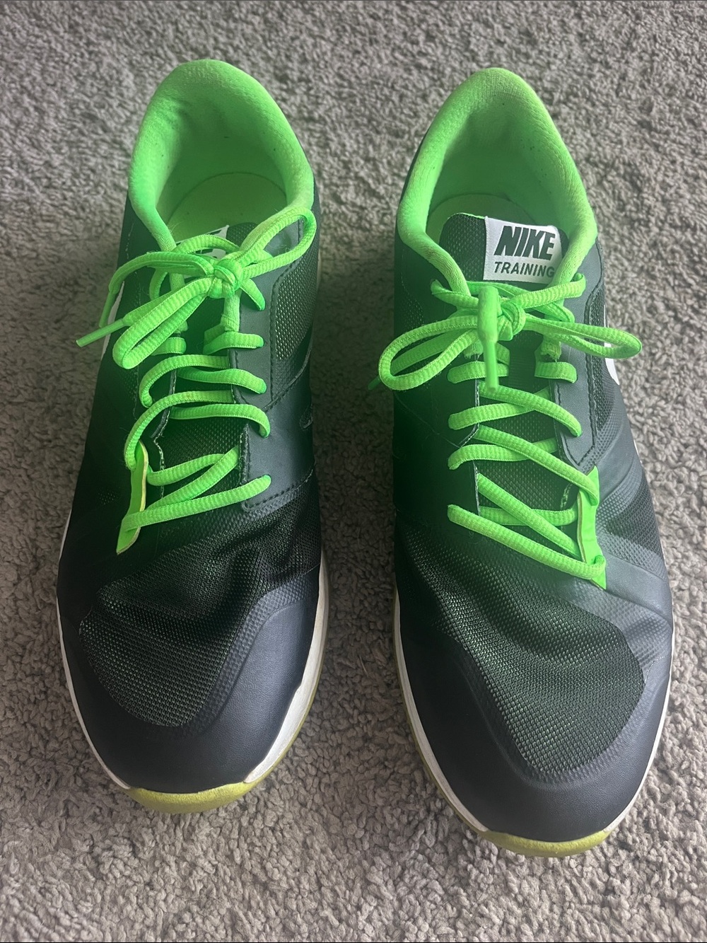 Nike Training Air Epic Speed. Men's Black and Neon Green Sneakers